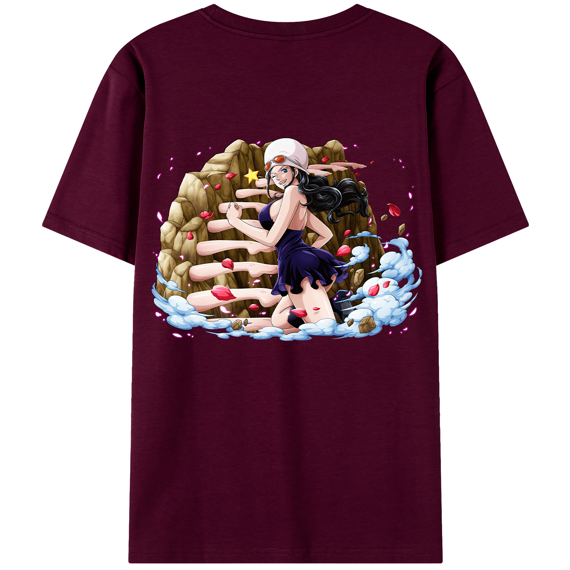 ワンピース ニコ・ロビン ONE PIECE Nico Robin レディース半袖Tシャツ(バックプリント)